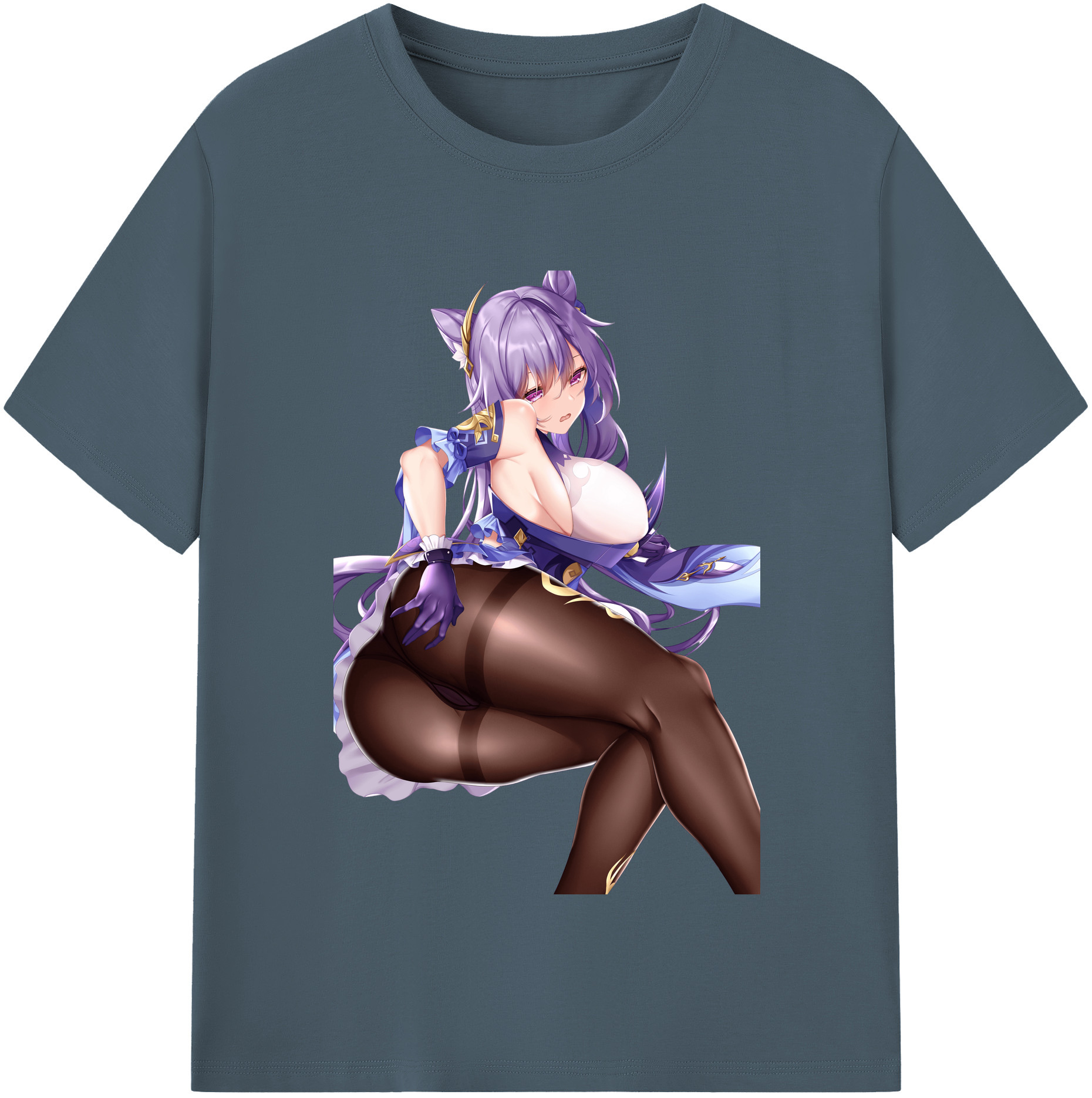 げんし神 刻晴 こくせい genshin Kokusei 綿100％半袖Tシャツ（フロントプリント）